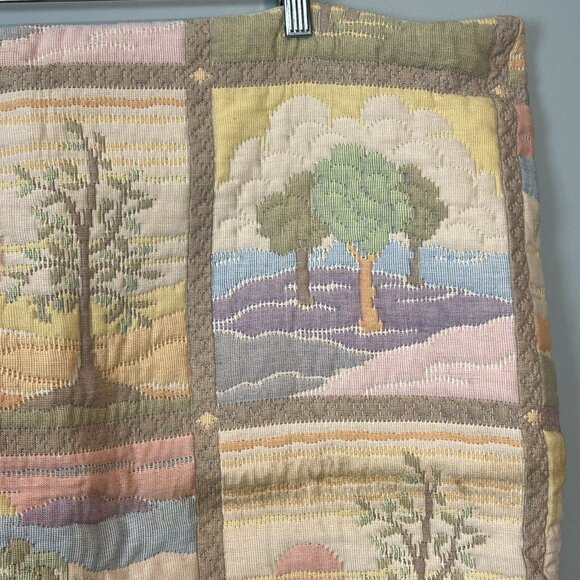 Vintage 70s 80s Pastel Pillow Sham Coastal Beach Theme by Revert Spain 26 x 20" - Picture 4 of 12